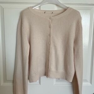 Reformation Clara Cream Cashmere Cardigan